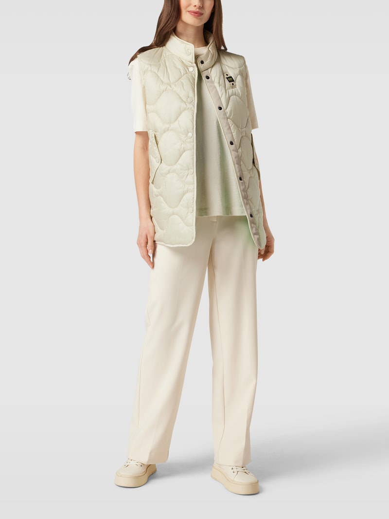 Weste mit Label-Details in beige