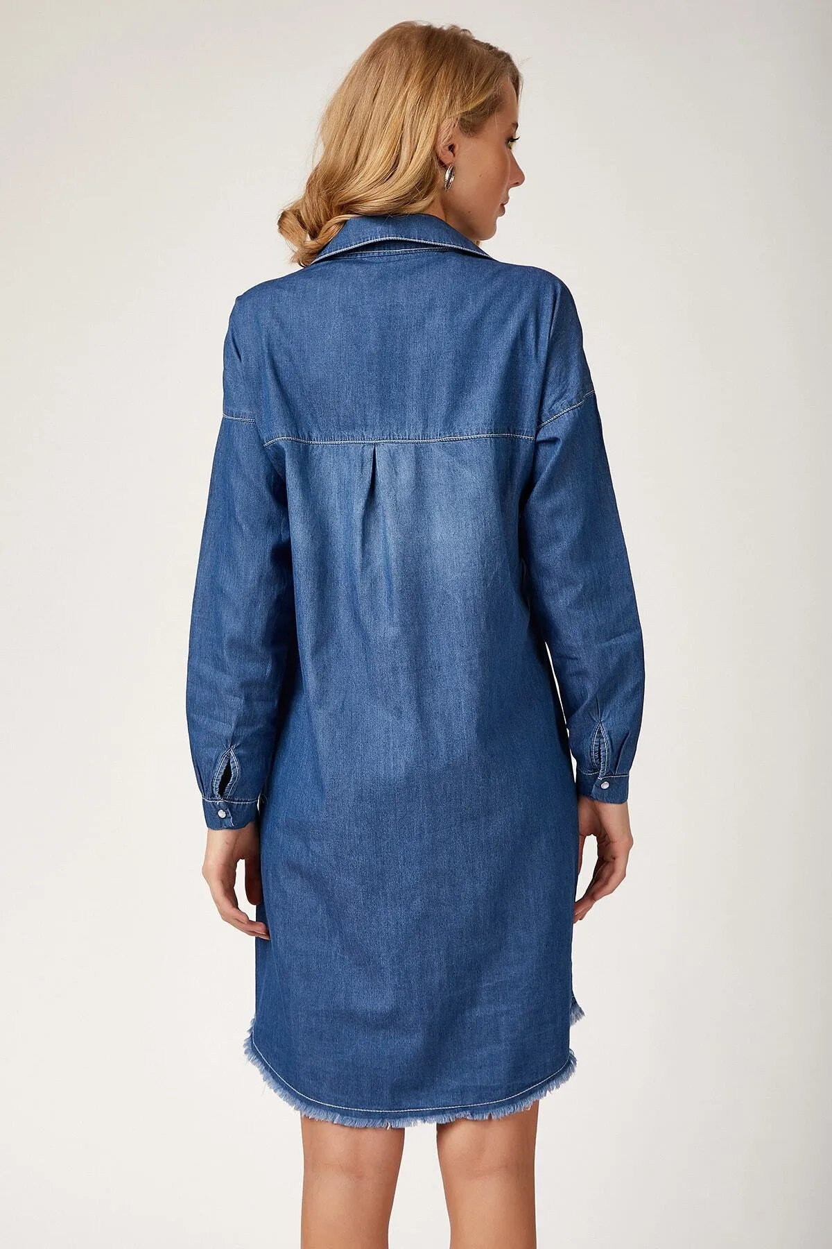 Bigdart  5593 Denim-Tunika mit Quasten – Marineblau