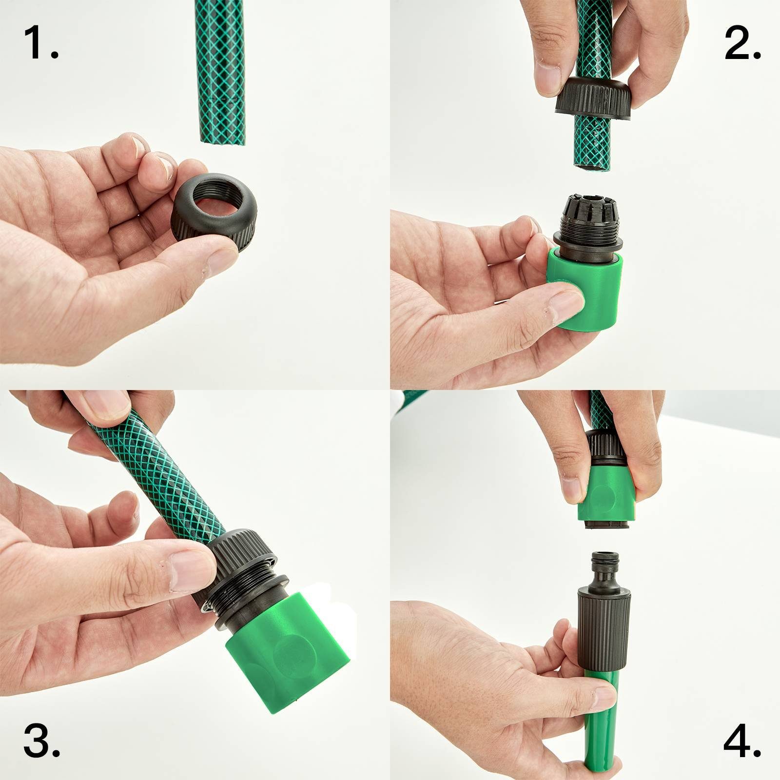 HOMECALL Bewässerungsschlauch Gartenschlauch Wasserschlauch PVC Schlauch 15/30/50M, 1/2 zoll, flexibel, verstärkter, knickgeschutzt, Starter-Set mit Anschlüssen und Spritzpistole für den Außenbereich