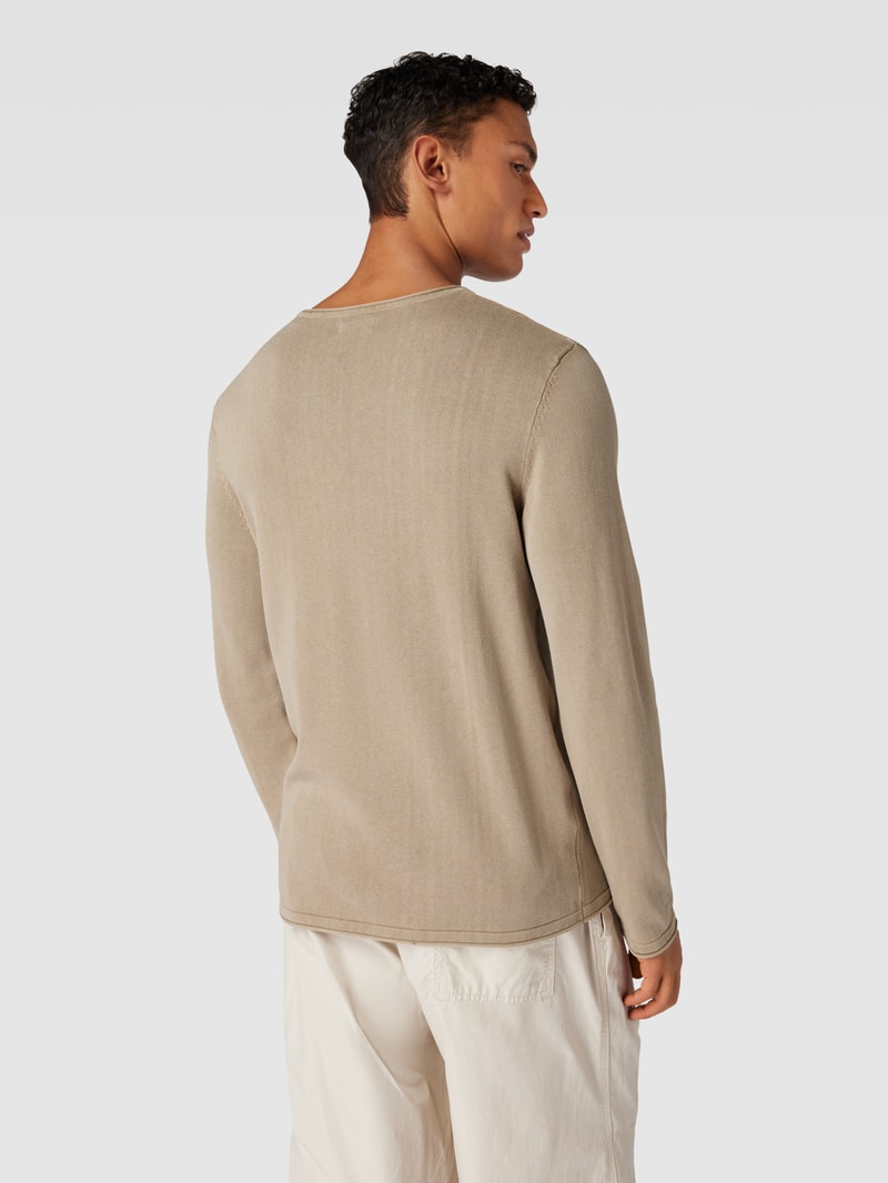 Longsleeve mit Rundhalsausschnitt Modell 'ELEO' in beige