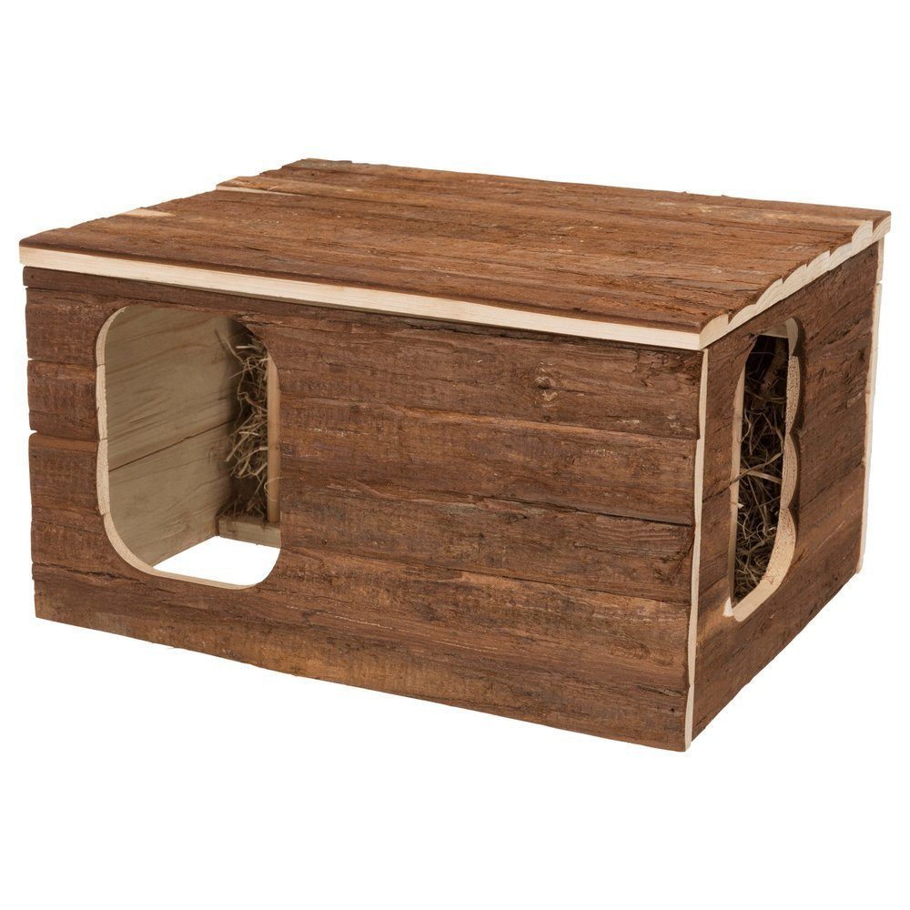TRIXIE Kleintierhaus Natural Living HHilke tegrierter Heuraufe