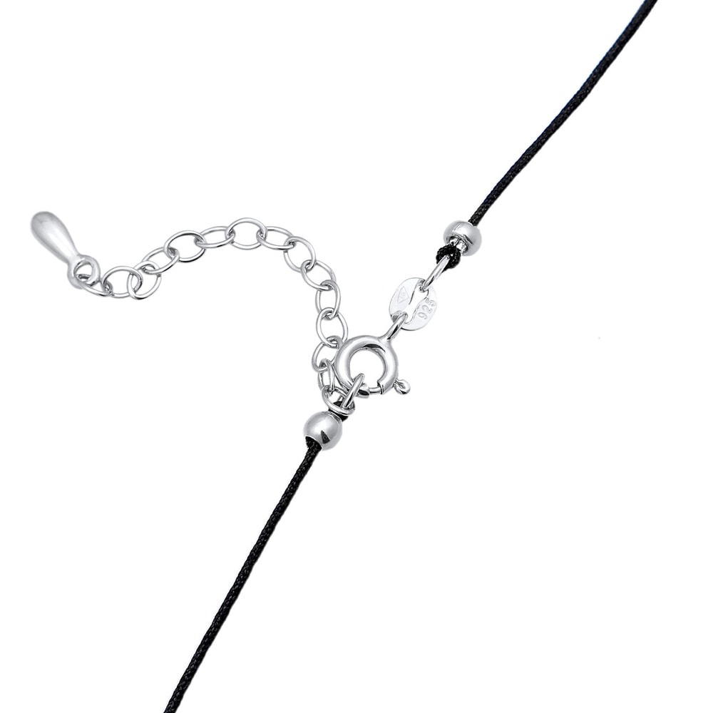 Elli Elli Collier Femmes choker foudre pendentif nylon basique en argent sterling 925 collier
