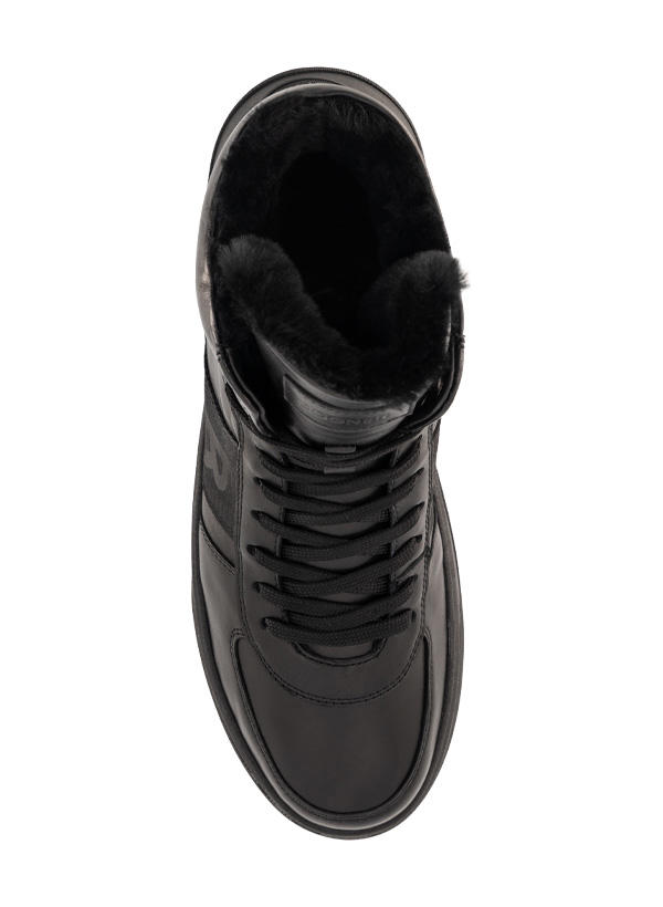 BOGNER, Sneaker Milan, Leder Echtfell gefüttert, schwarz