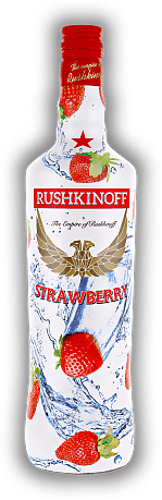 Rushkinoff Vodka & Strawberry 1,0 Liter Rushkinoff Vodka & Strawberry 1,0 Liter  1	 Liter - Vol 18%