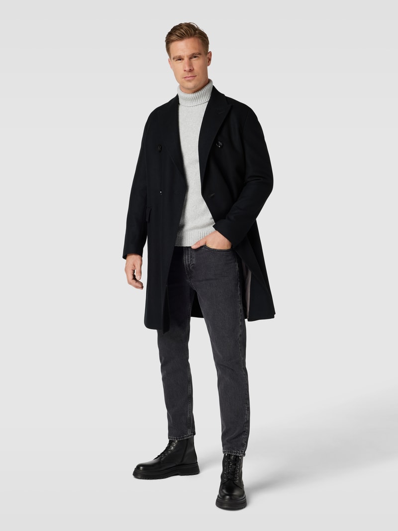 Rollkragenpullover in unifarbenem Design Modell 'Zino' in hellgrau