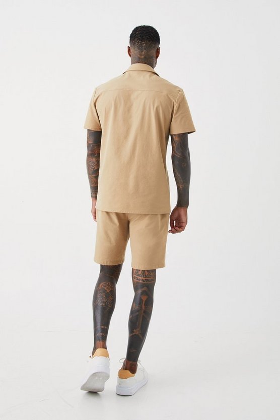 Stretch-Hemd & Shorts