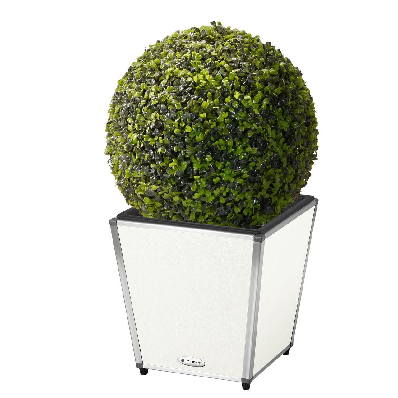 Weles AMARE Fiberglas Design Pflanzgefäß PUR 33 x 33 x 34 cm, weiß