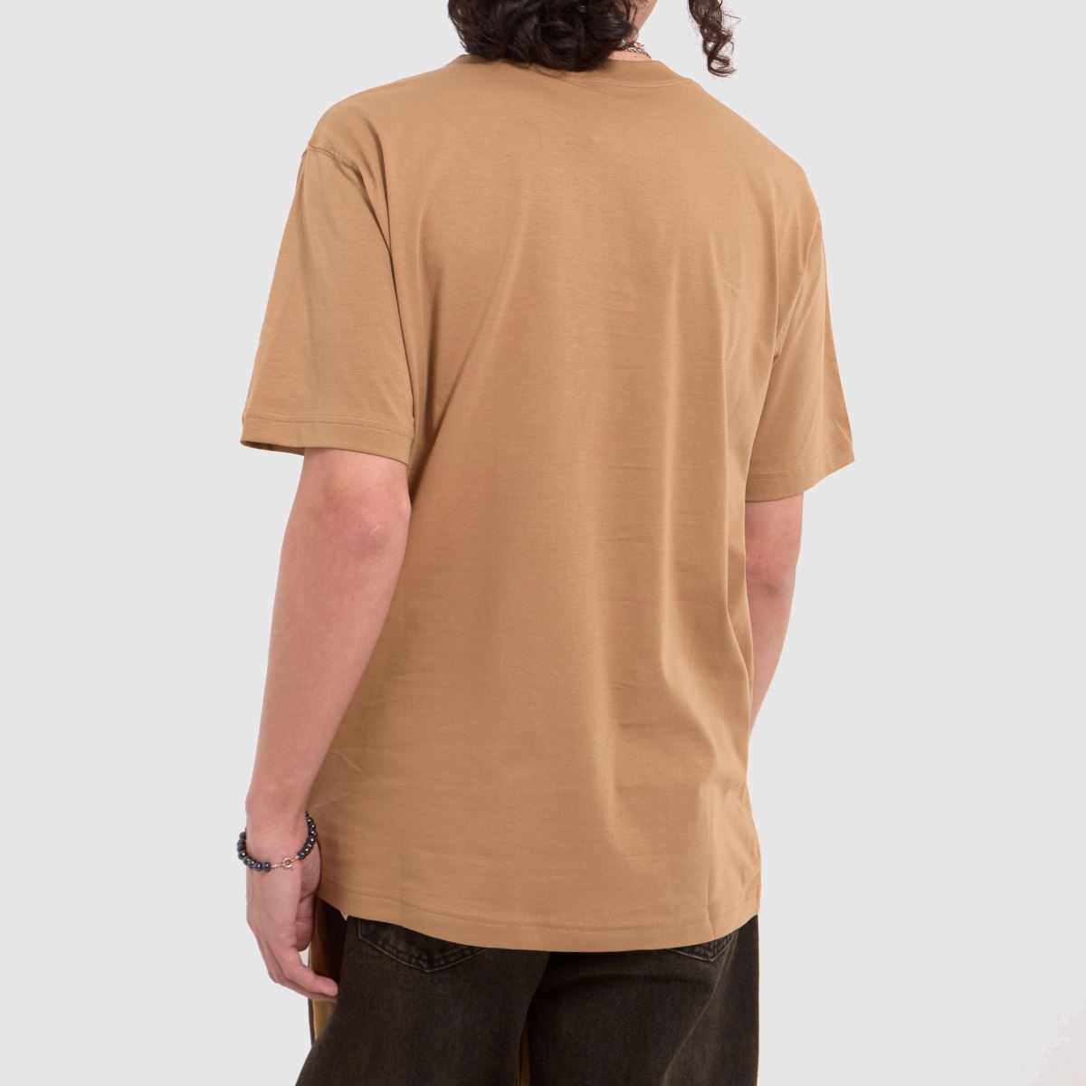 New Balance – Brun t-shirt i bomull med sportmönster