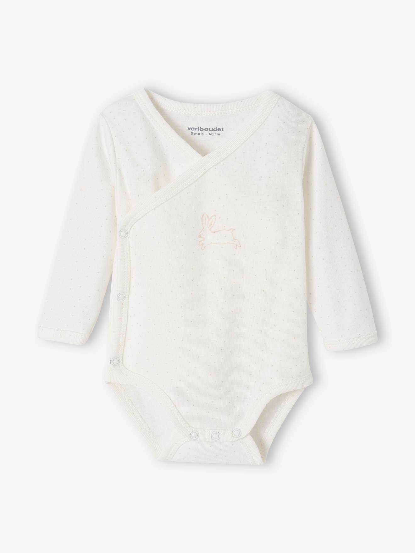 Vertbaudet Baby-Set: Strampler, Body & Schmusetuch, Bio-Baumwolle Oeko-Tex - jeansblau