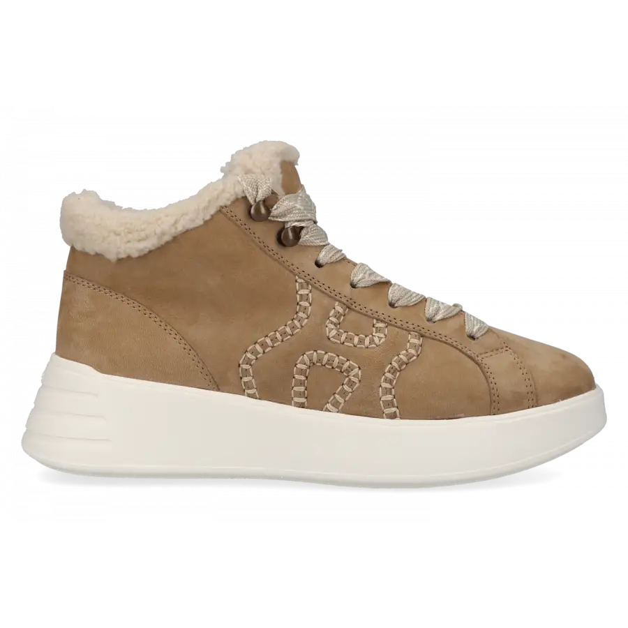 Hogan - Sneaker high REBEL Veloursleder - beige