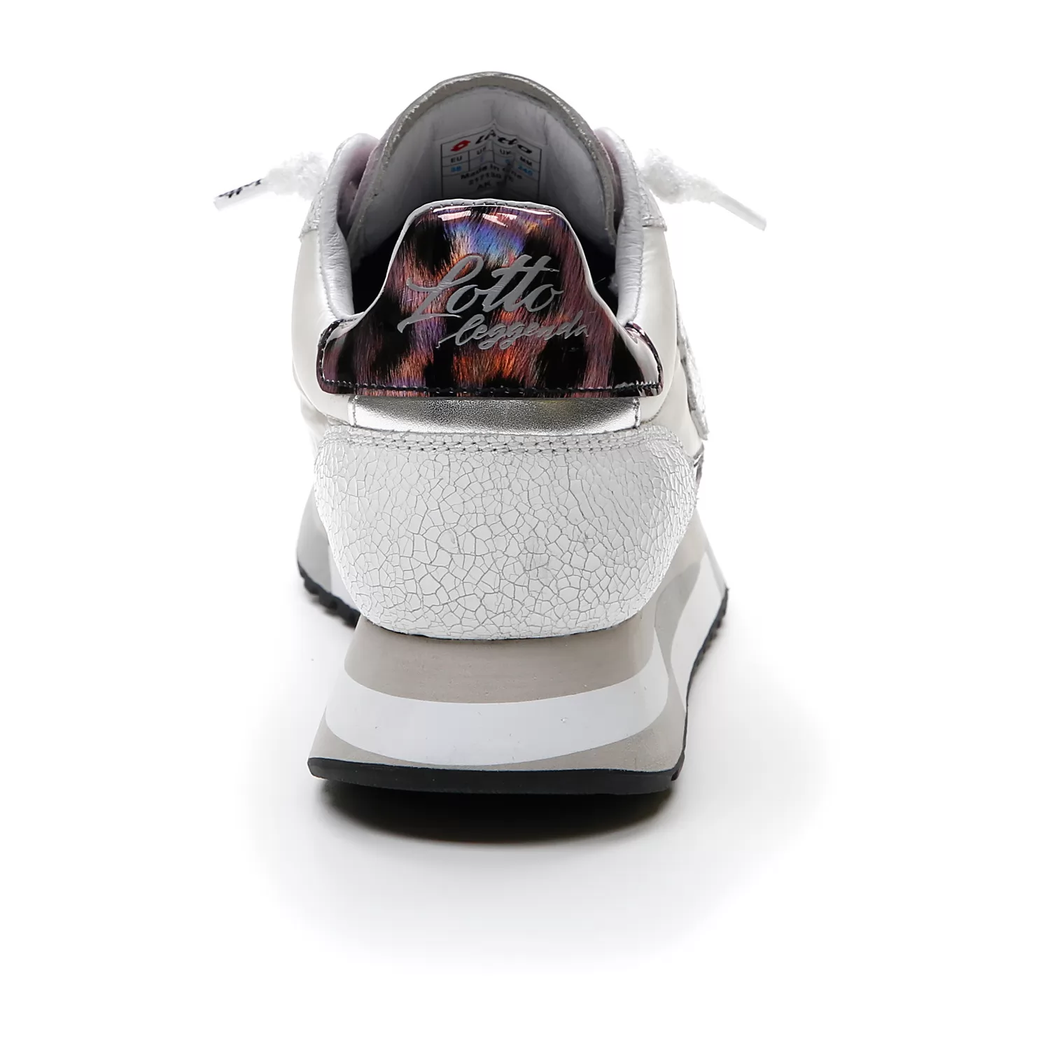 TOKYO WEDGE CRACK MED VIT/SILVER METALL 2/IRIDESCENTERANDE