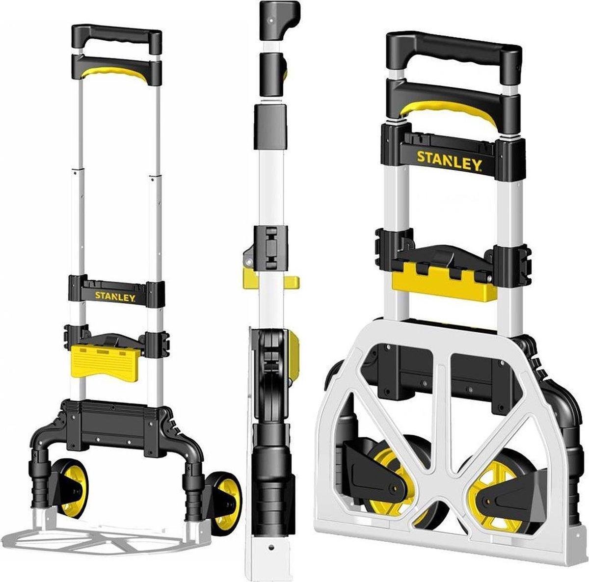 Stanley FT509 Sammenleggbar sekketralle med kapasitet på 70 kg, med sammenleggbar kasse