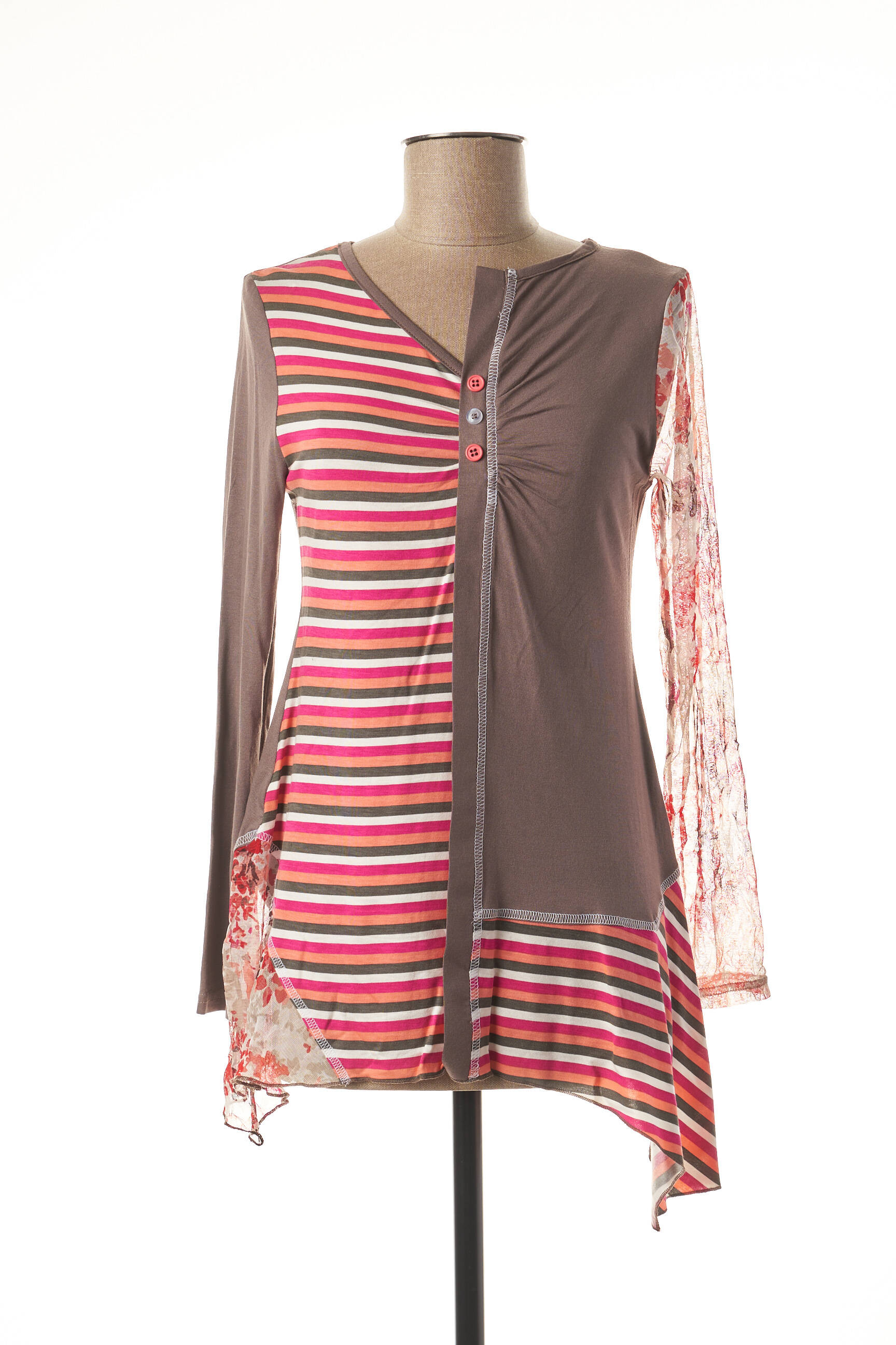 Multiples Tuniquemanchelongue Femme couleur marron