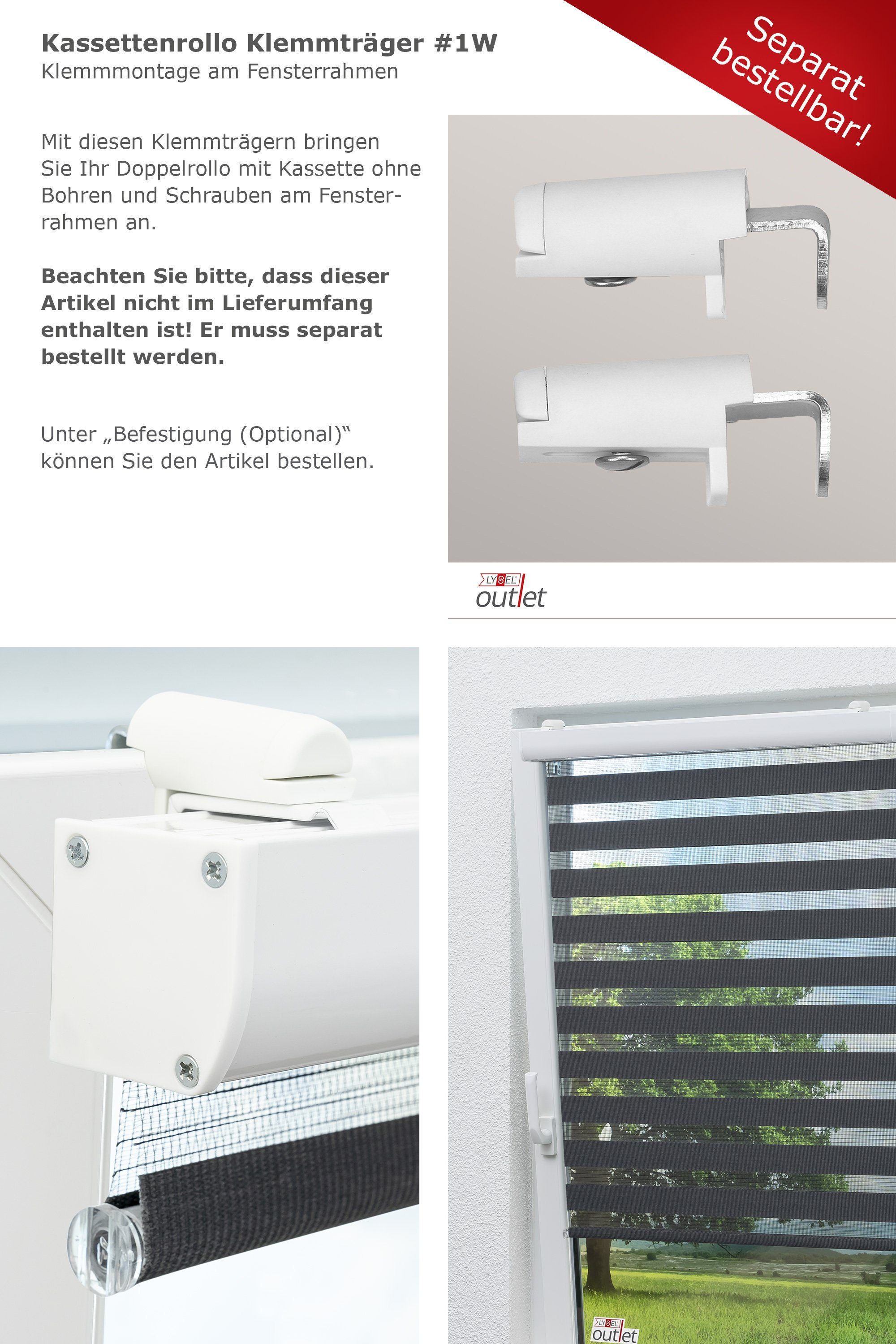 Rollo Kassette Anthrazit, LYSEL®, blickdicht, HxB 175x40cm
