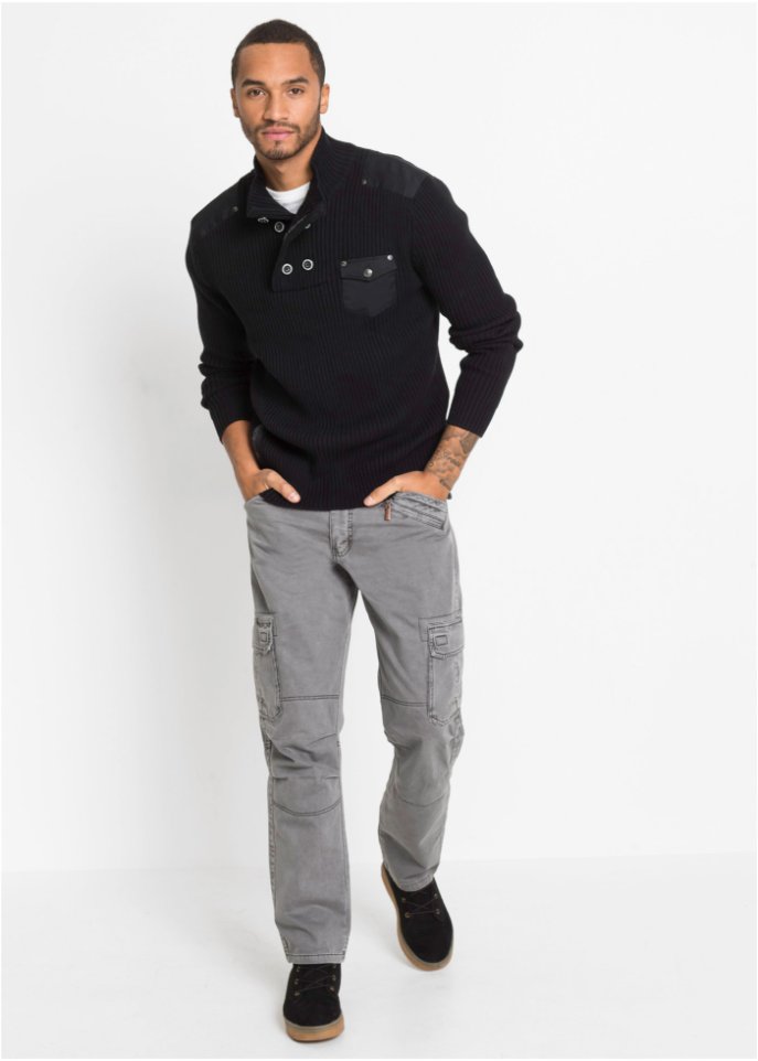 Loose Fit Cargohose, Straight