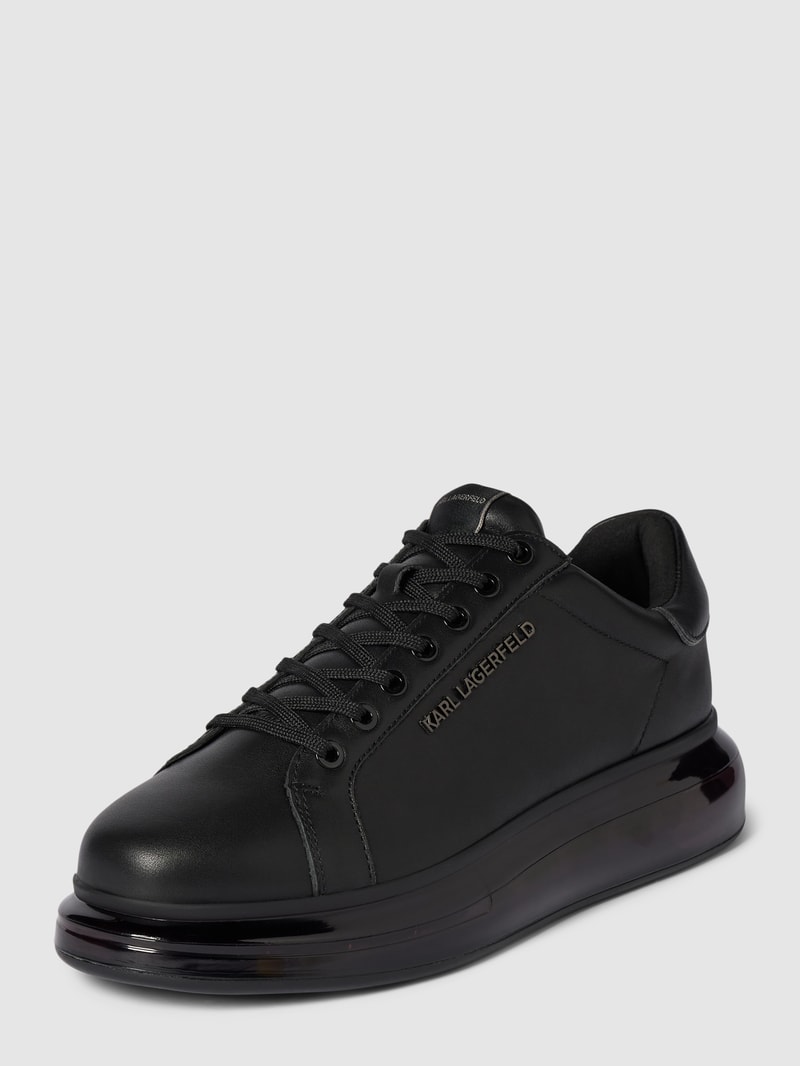 Sneaker aus Leder Modell 'KUSHIO' in schwarz