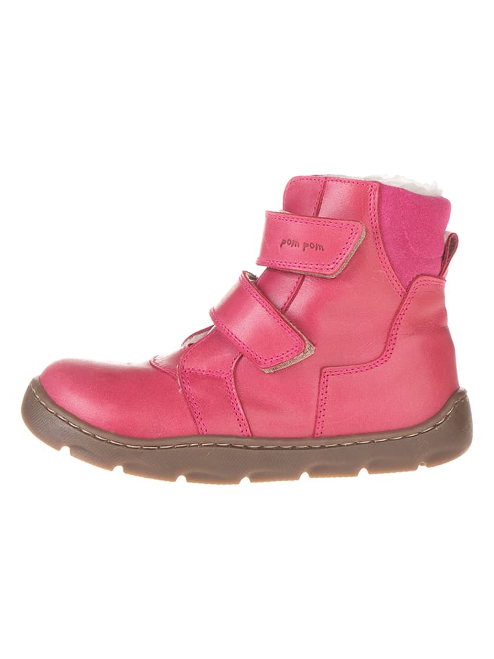 POM POM Leder-Winterboots in Pink günstig kaufen