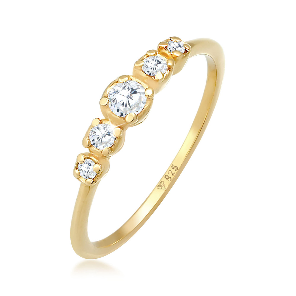 Elli Elli Bague Dames Engagement Éternité Elegant avec pierres de zirconium en argent  Bague