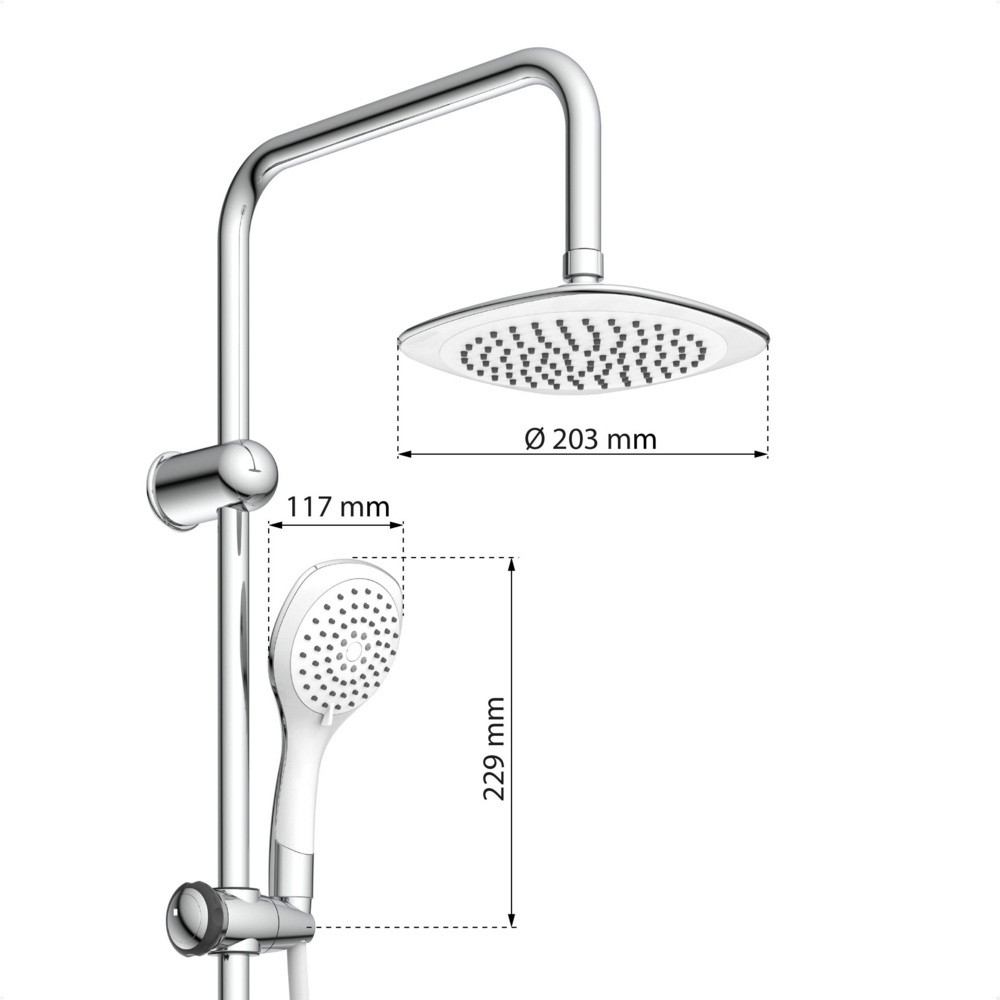 Eisl Duschset DUSCHTRAUM Chrom/Weiß