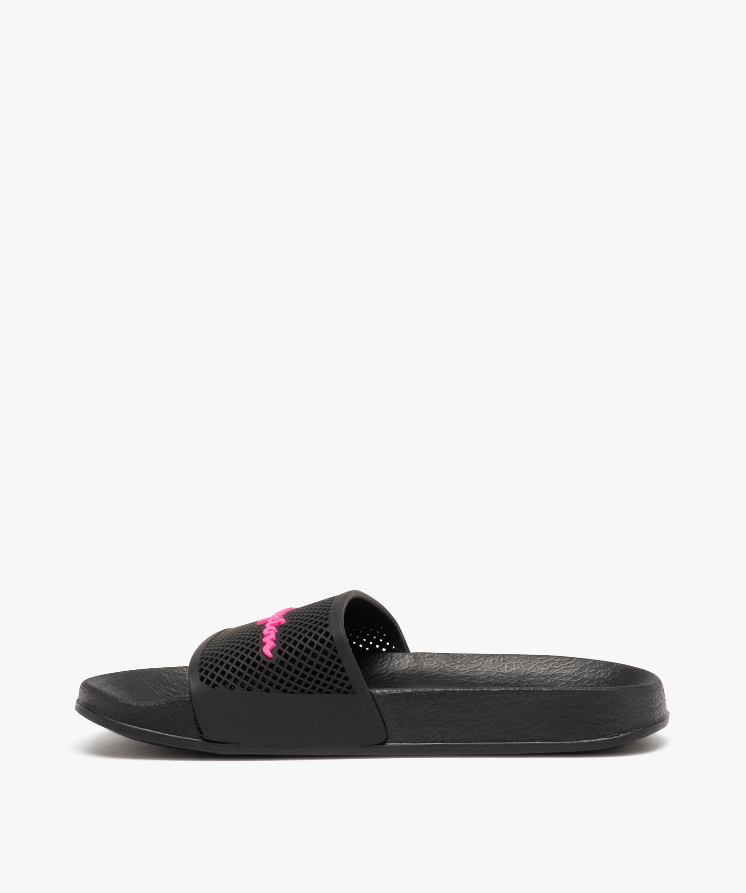 Mules de piscine fille à bandeau ajouré - Champion noir | GEMO