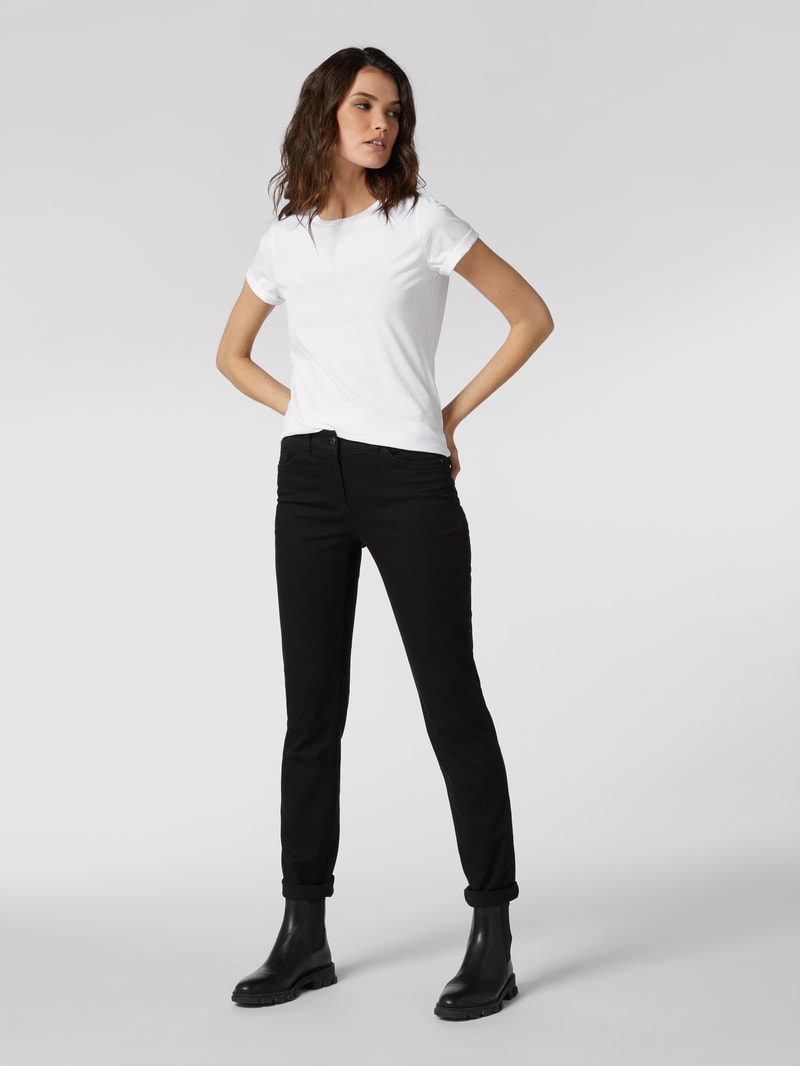 Slim Fit Jeans aus Bio-Baumwollmischung in schwarz