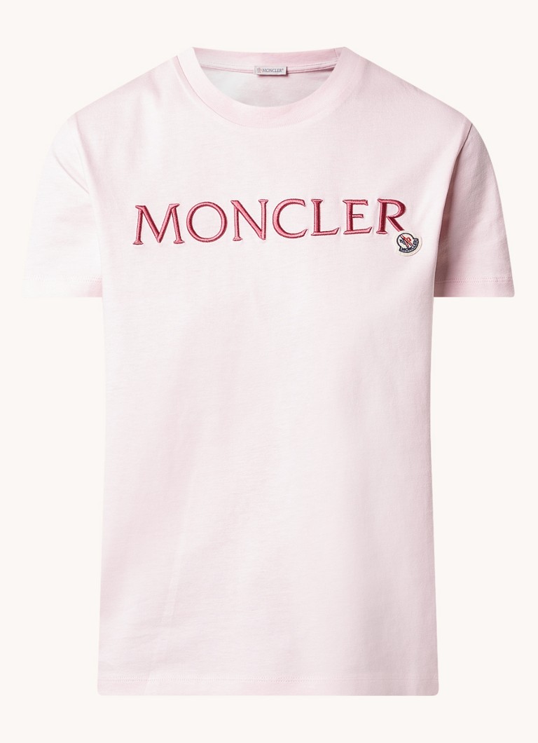 T-shirt Moncler in cotone biologico con logo ricamato