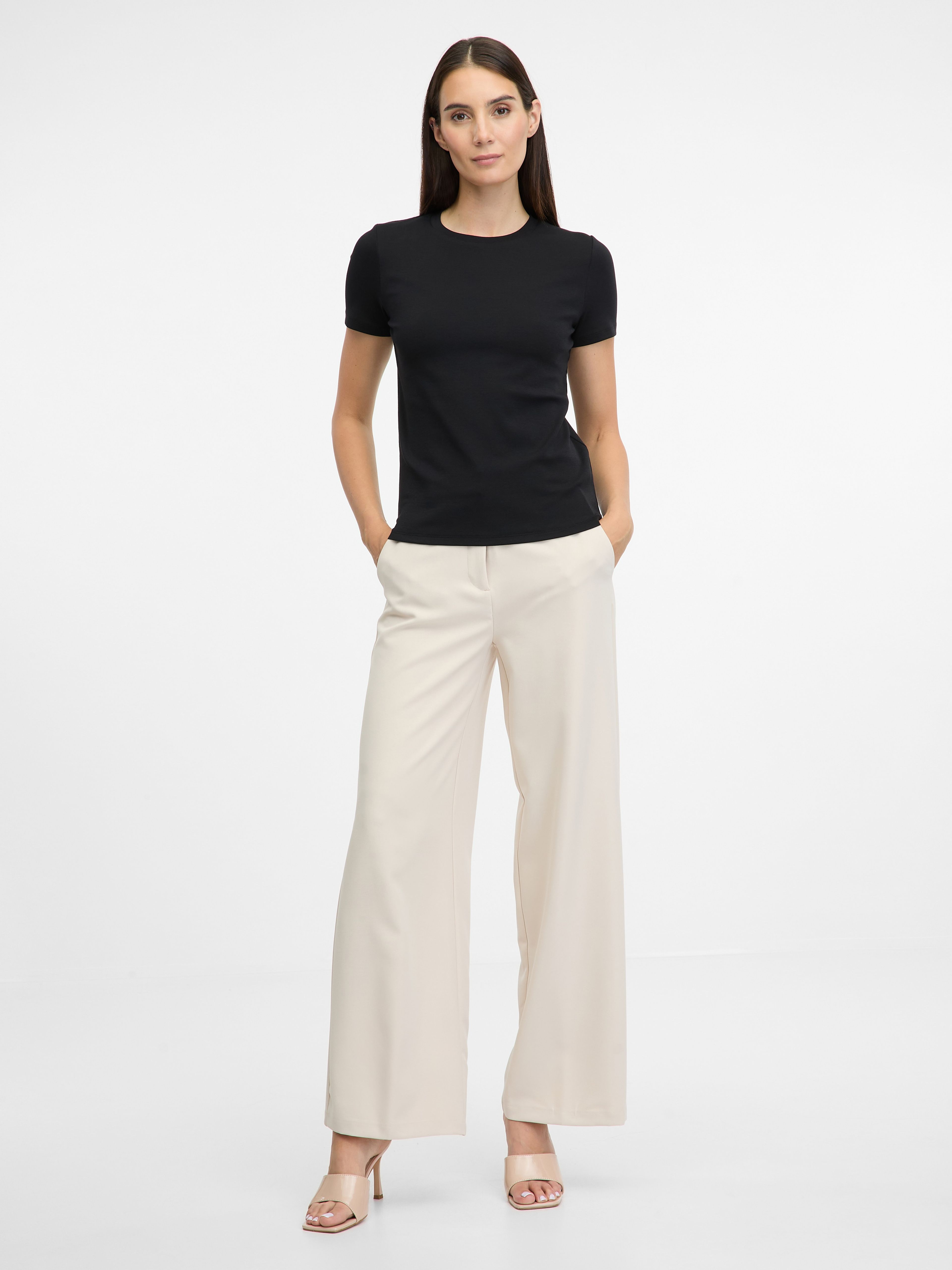 Schwarzes Damen-Kurzarm-T-Shirt ORSAY