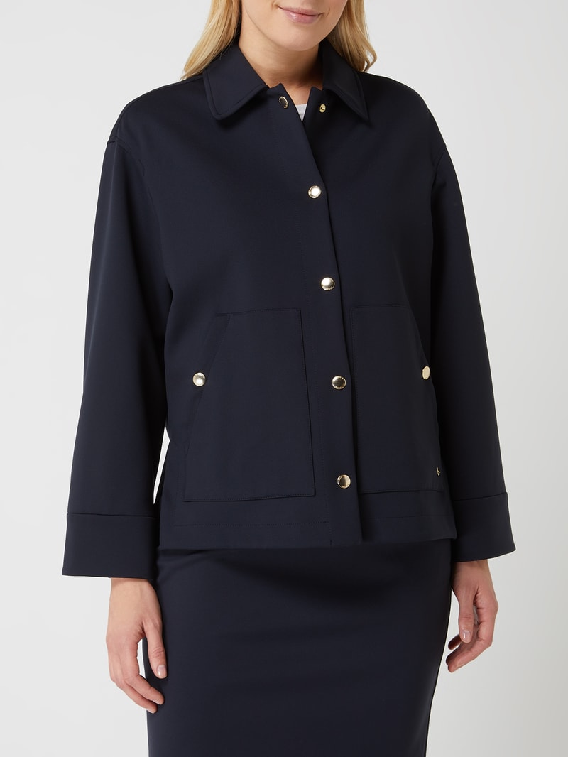 Blazer mit überschnittenen Schultern in marineblau