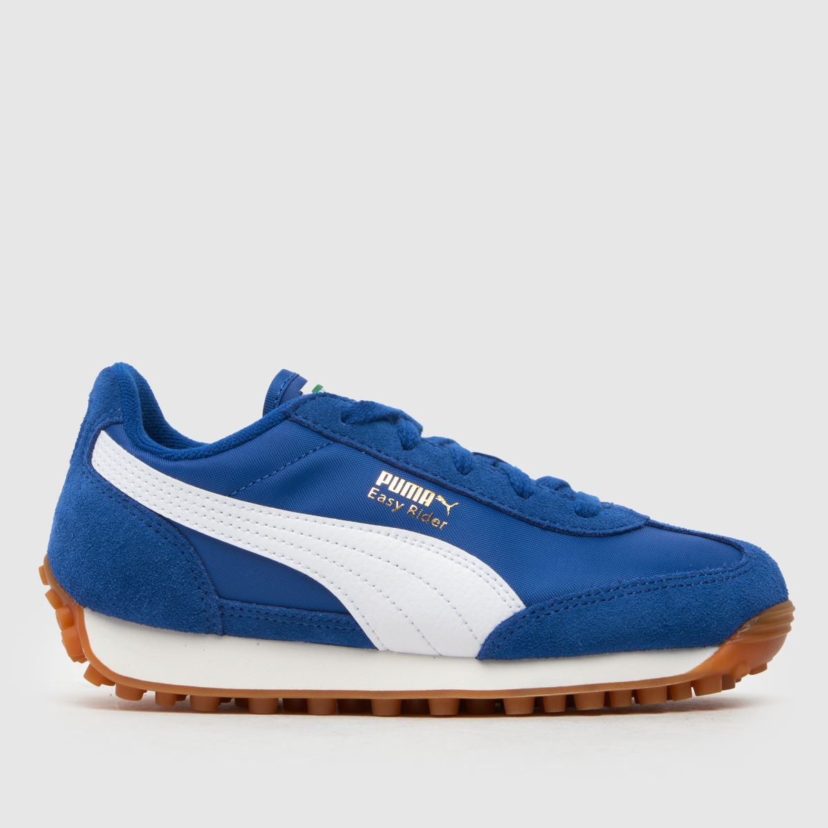 PUMA blå easy rider vintage pojkar junior träningsskor