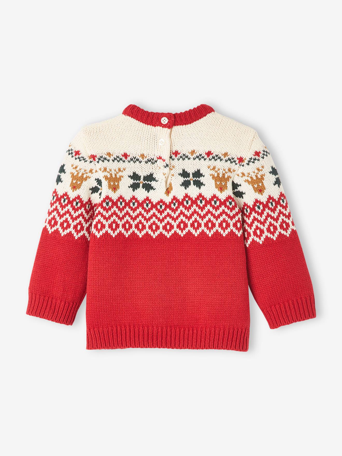 Vertbaudet Capsule Collection: Baby Weihnachtspullover Oeko-Tex - tanne