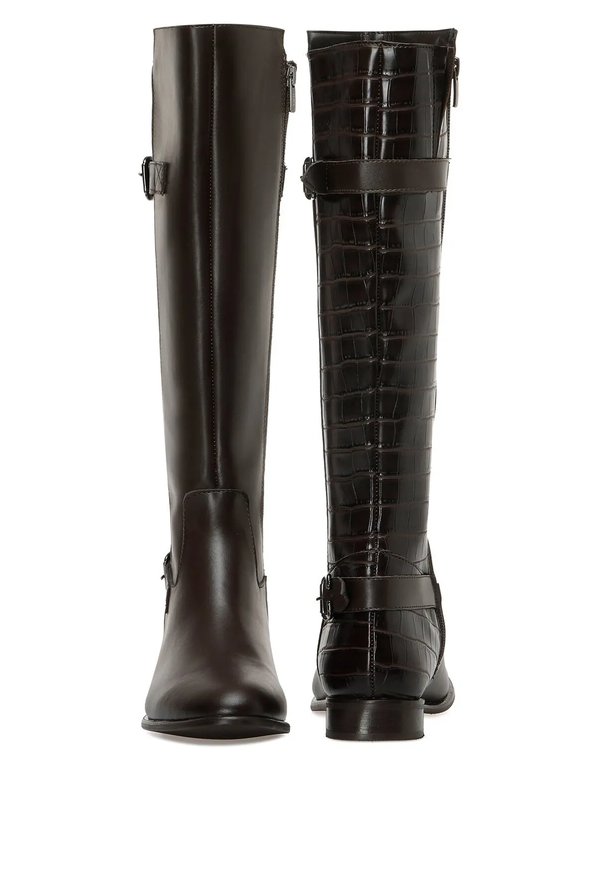 İnci  Daria 2pr braune flache Damenstiefel