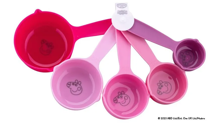 Dr.Oetker Messlöffel-Set Peppa 5-teilig verschiedene Rosatöne
