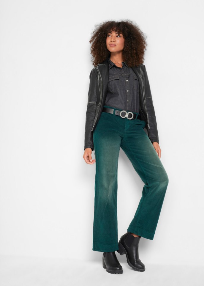 Stretch-Cordhose, Wide