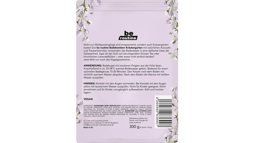 be routine Badebomben Kräutergarten 300 g