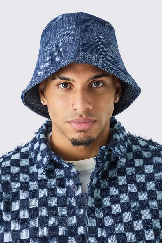 Patchwork Denim-Anglerhut