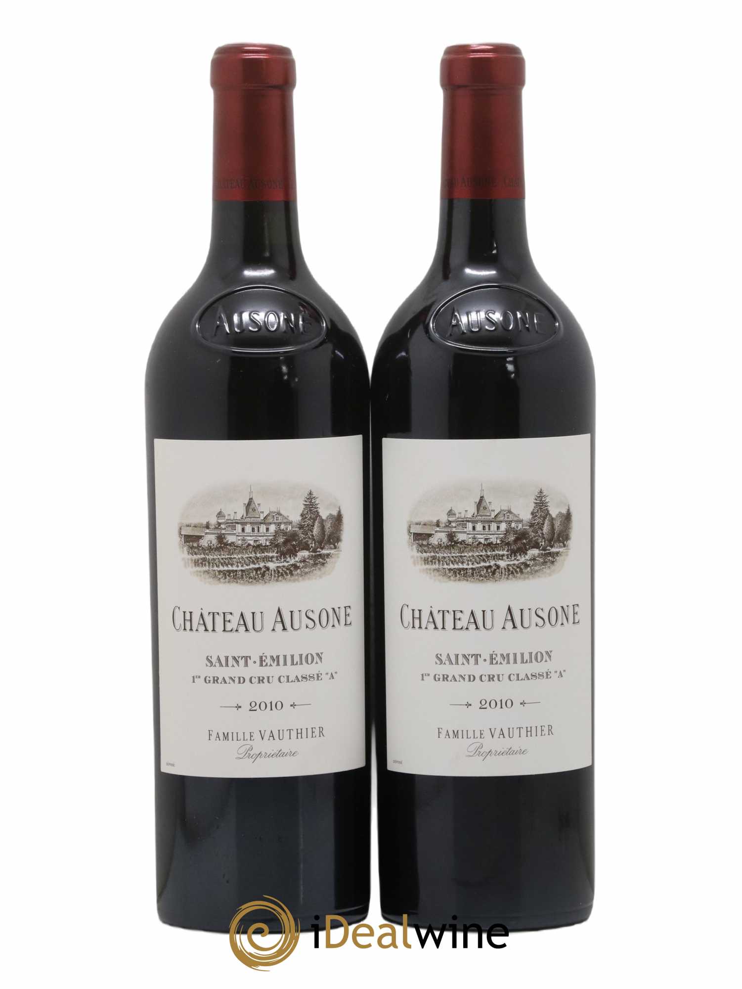 Château Ausone 1er Grand Cru Classé A  2010 - Lot de 2 Bouteilles