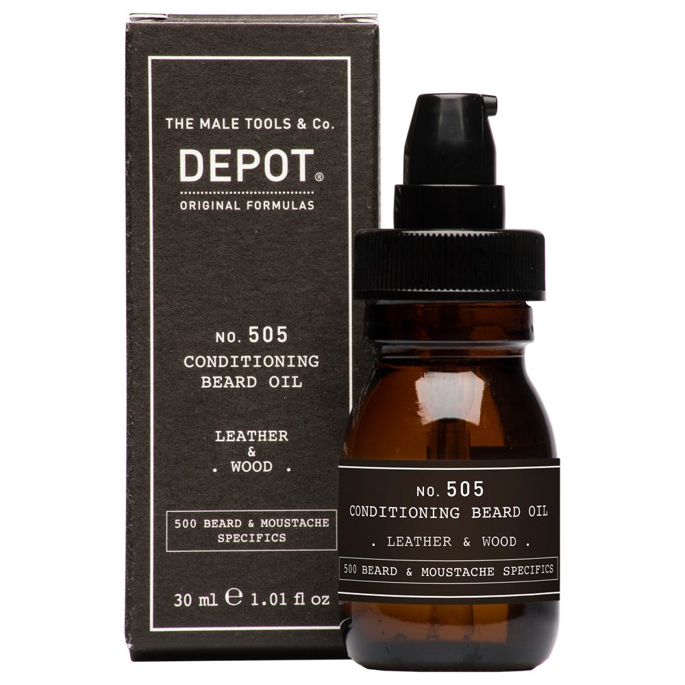 DEPOT 505 Conditioning Beard Oil Leather & Wood 30 ml