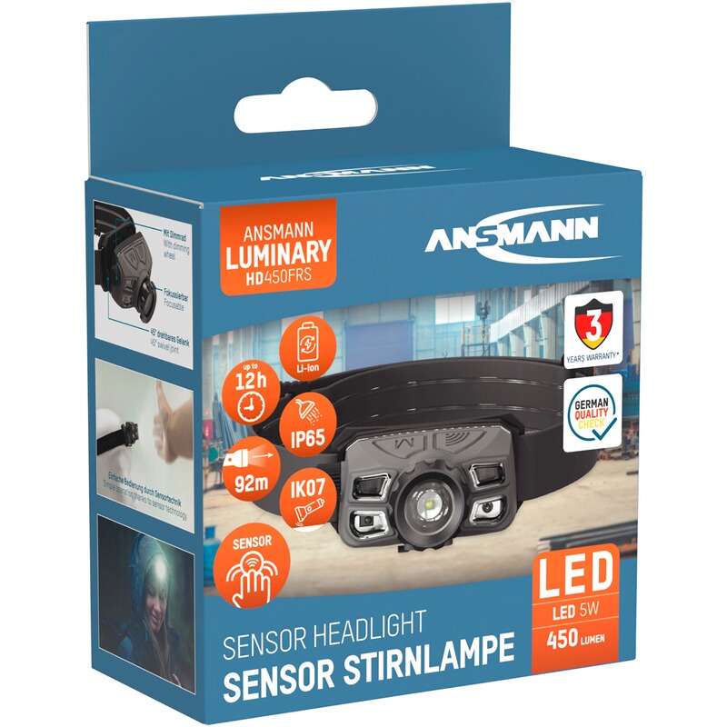 Ansmann Stirnlampe HD450FRS