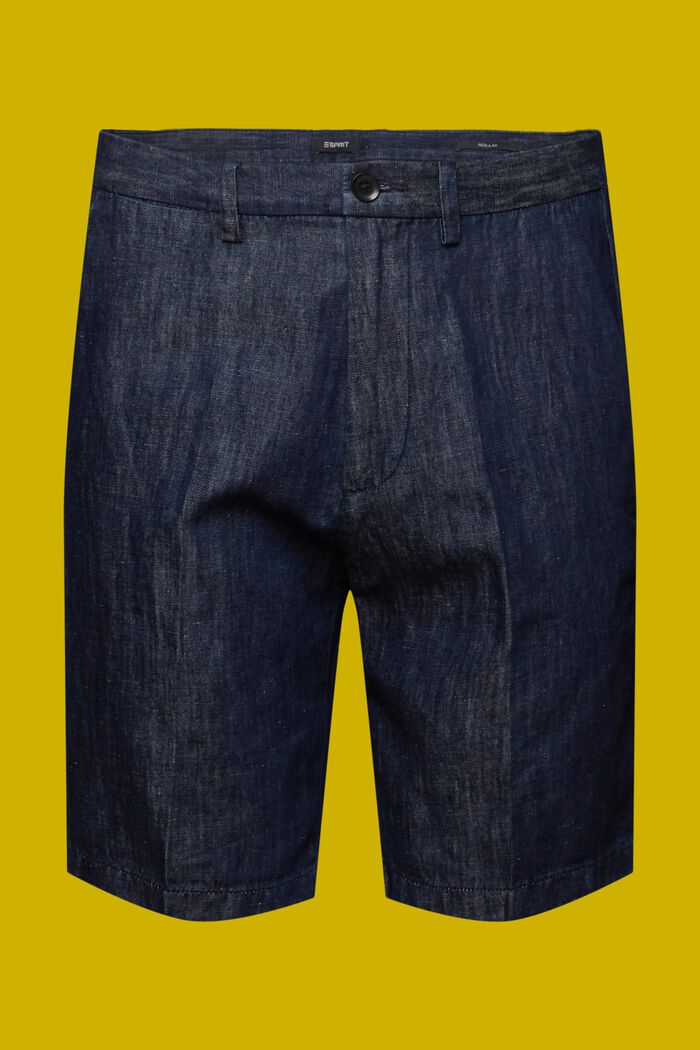 Chino-Shorts aus Baumwolle und Leinen
