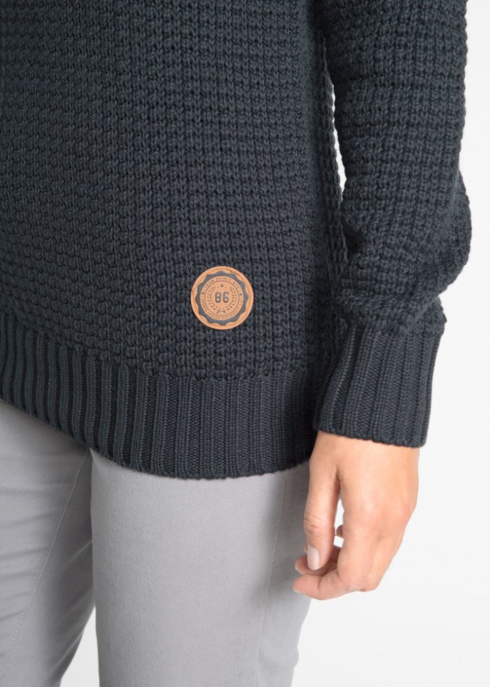 Rollkragenpullover mit Kordeln