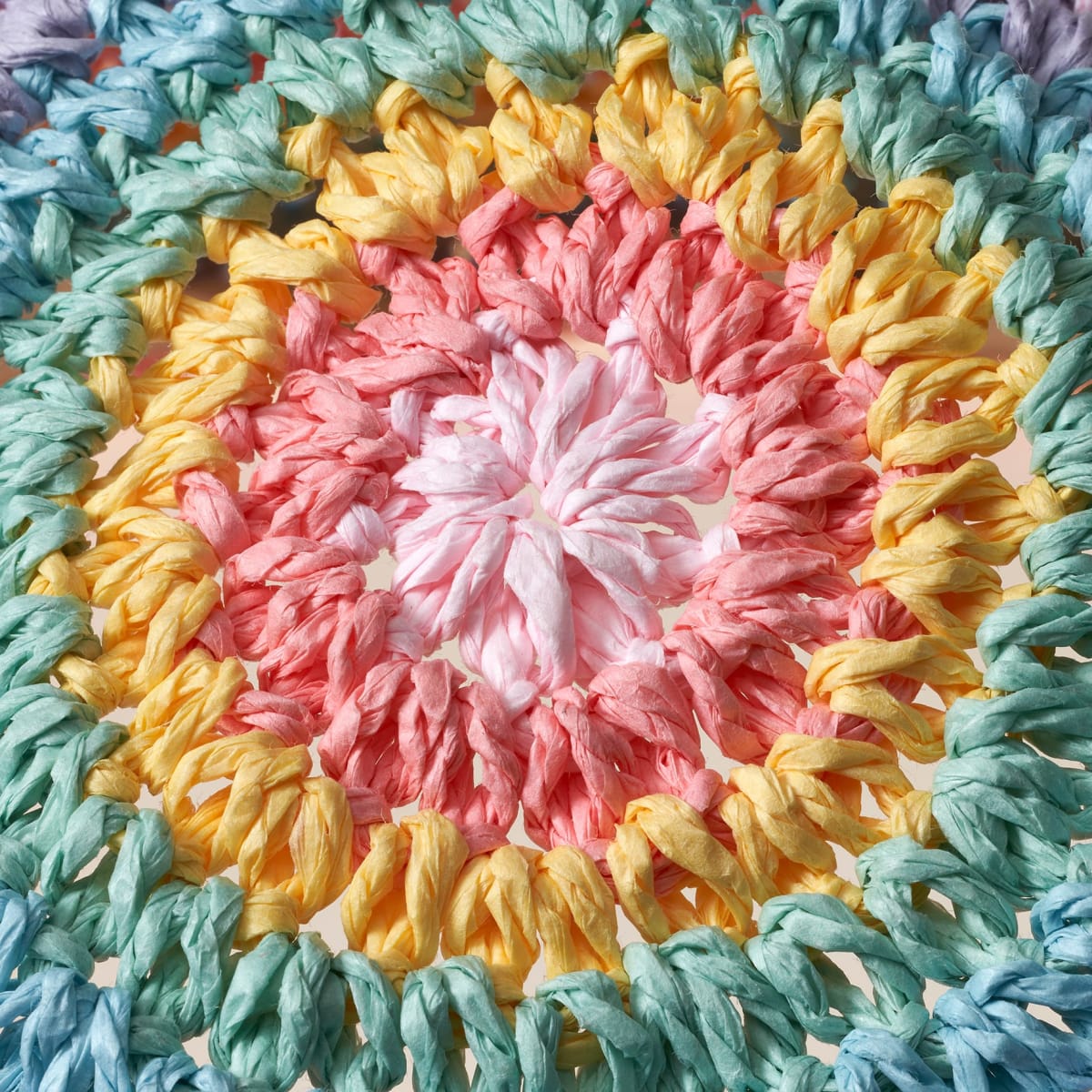 Strohhut in Regenbogen-Farben, bunt, Gr. 54/55, 1 St