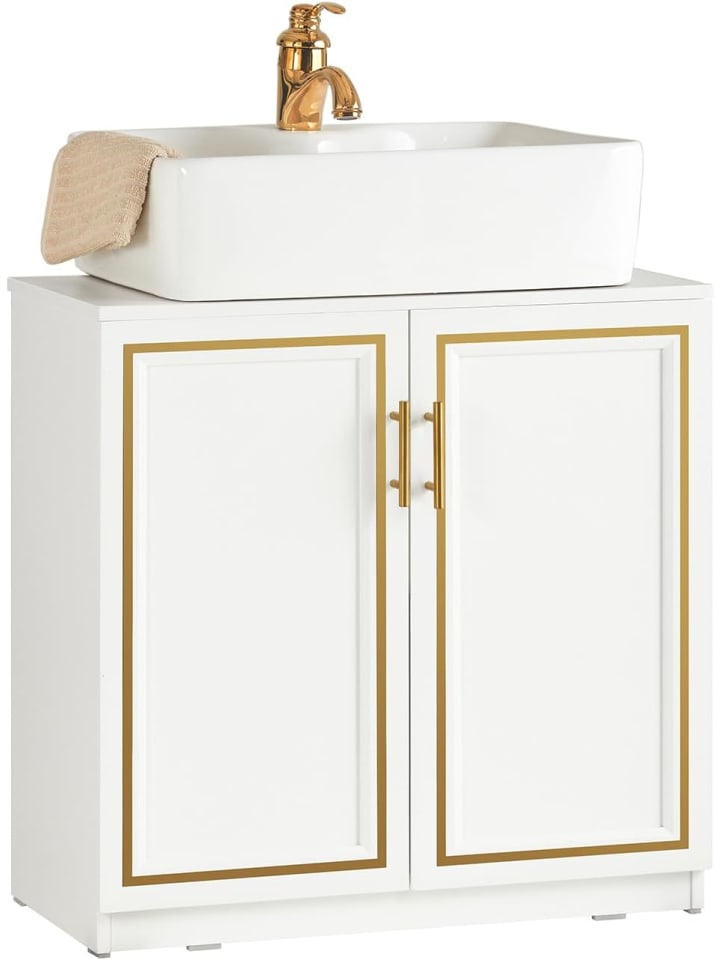 SoBuy Waschbeckenunterschrank in Weiß - (B)60 x (H)61 x (T)30cm günstig kaufen onesize