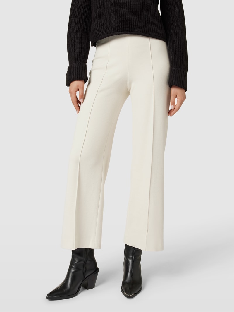Stoffhose mit fixierter Bügelfalte Modell 'ELAINE' in offwhite