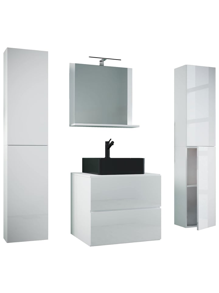 ebuy24 Badmöbelset LendasXLBL weiß weiß 127 x 52 cm günstig kaufen onesize