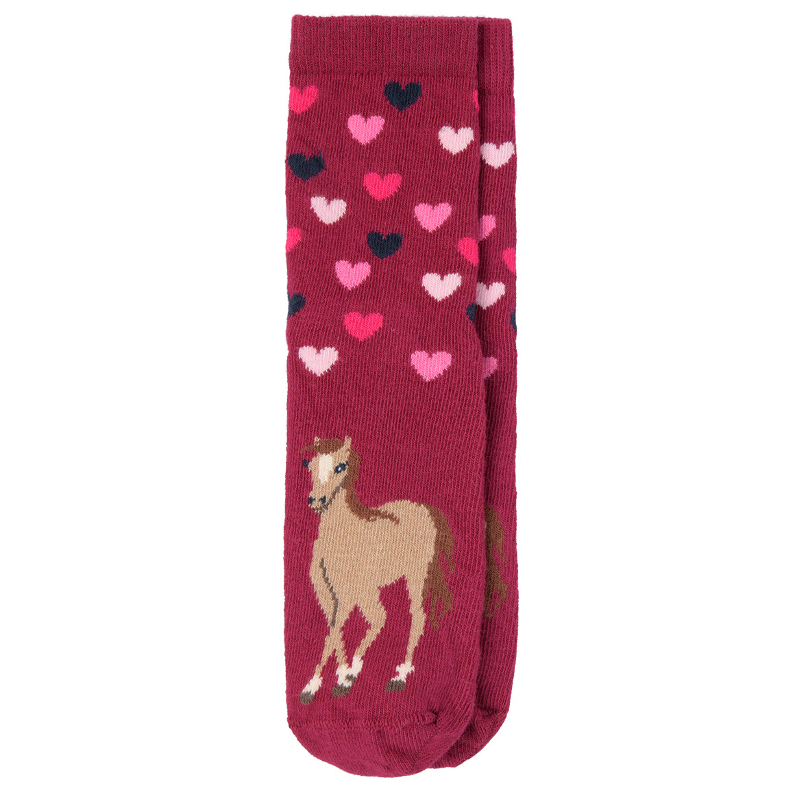 3 Paar Mädchen Socken mit Pferde-Motiven