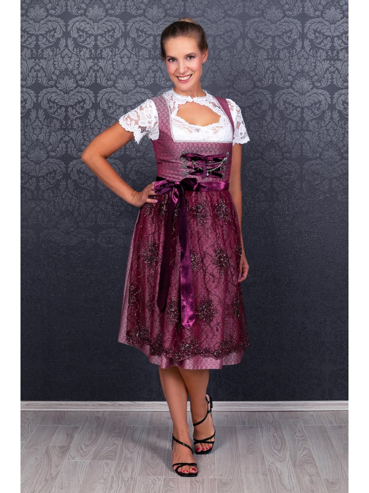 Edelnice Midi Dirndl Juliette in lila günstig kaufen