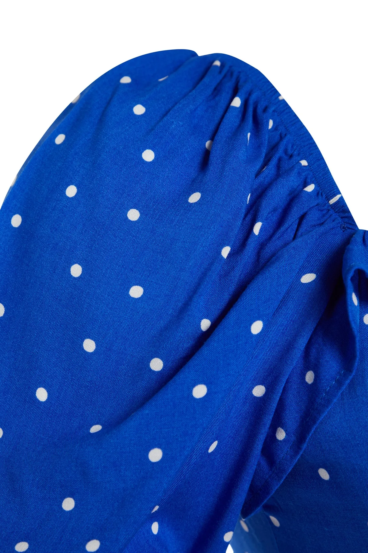 Trendyol Curve  Blaues, gepunktetes Webkleid TBSSS22EL1712