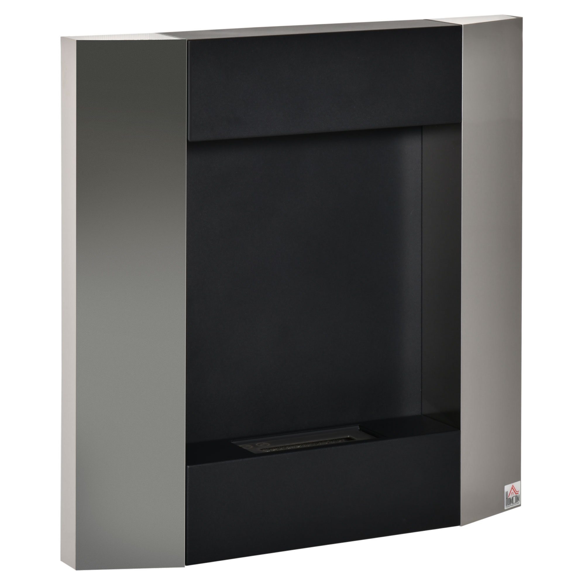 HOMCOM Echtfeuer-Dekokamin Alkohol-Kamin, Bio-Ethanol-Brenner, 0,7L 1 Std. Brenndauer, 72 x 11 x 72 cm