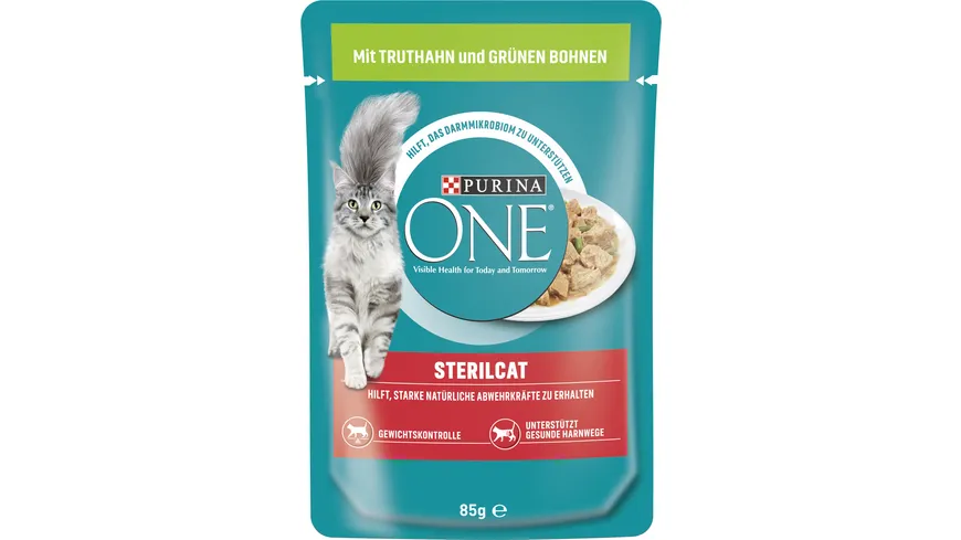 PURINA ONE Sterilcat mit Truthahn und grünen Bohnen Katzennassfutter 85 g
