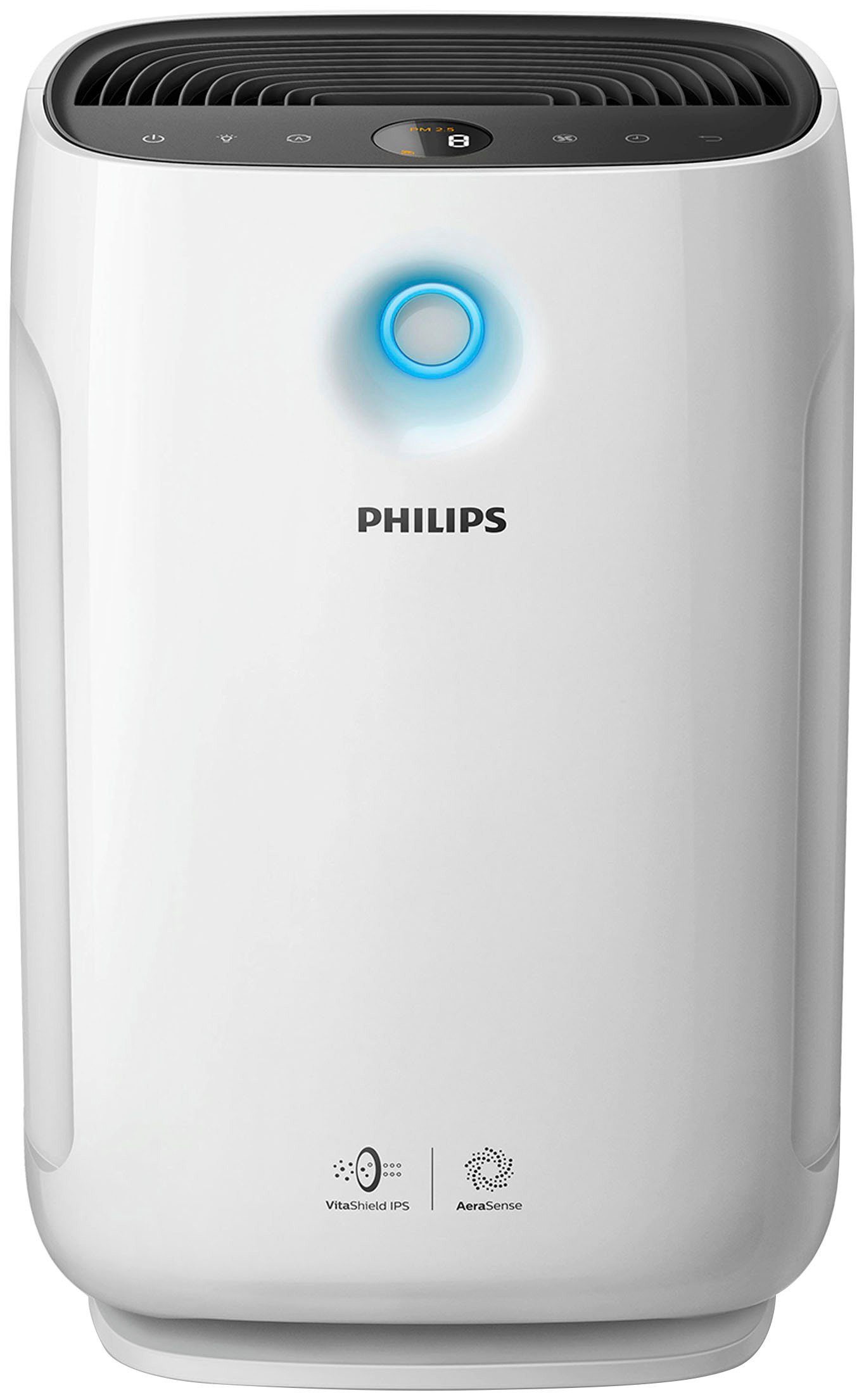 Philips Luftreiniger AC2887/10 2000 Serie, für 79 m² Räume, mit 5 Geschwindigkeitsstufen, für Allergiker geeignet
